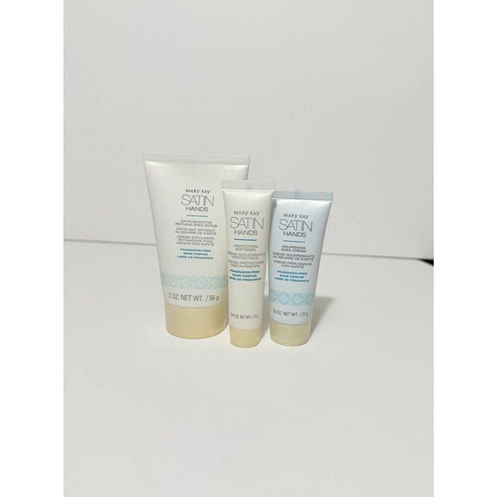 Mary Kay Fragrance-Free Satin Hands Pampering Gift Set Travel Size NEW